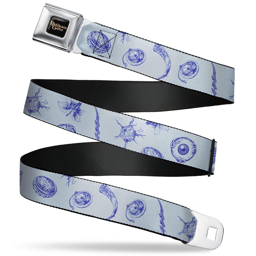 4950 Baldur's Gate III Belt, Seatbelt Buckle, Baldurs Gate III Icons